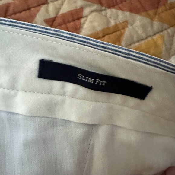 Polo Chino Navy Micro Stripe Slim Fit Trouser - Picture 3 of 4